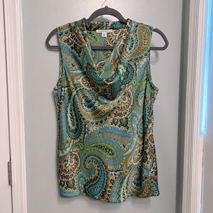 Paisley Sleeveless Banana Republic Blouse